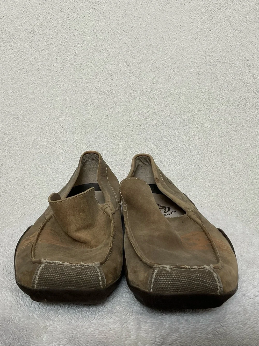 Skechers Light Brown Leather Slip On Driving Loafer Size 10.5 Men's Casual